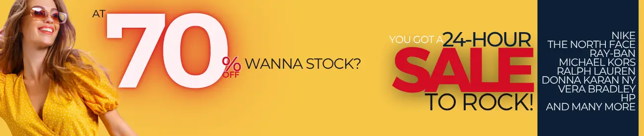 70% OFF MEGA SALE - Stock on Nike The North Face Ray-Ban Michael Kors Ralph Lauren Donna Karan NY Vera Bradley HP and many more High Quality Top Brands at 888lots.
