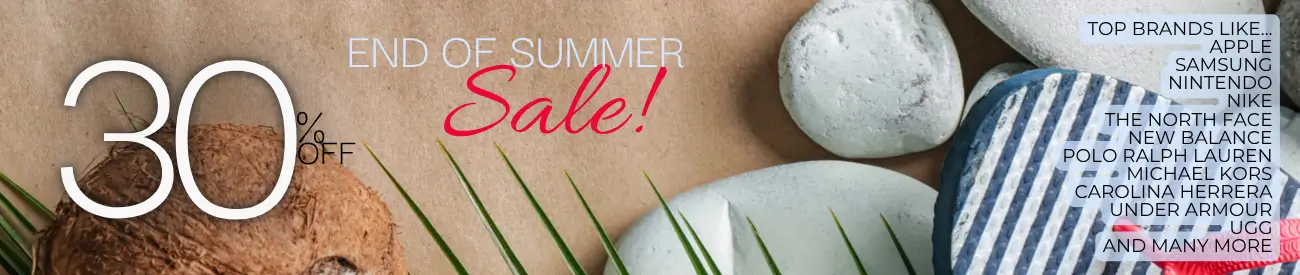 END OF SUMMER SALE: 30% OFF. Stock Now on All Top & High Quality Brands. At already Best Wholesale Prices.