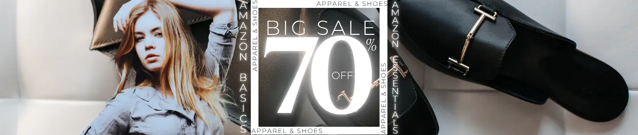 70% OFF - BIG SALE: Basic Apparel & Shoes. Stock Now on Amazon Basics & Amazon Essentials at already Best Wholesale Prices.
