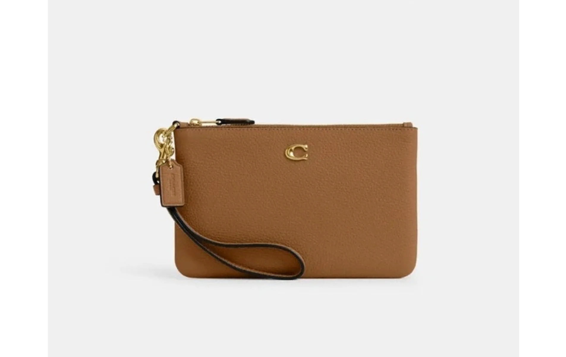 COACH Polished Pebble Leather Small Wristlet