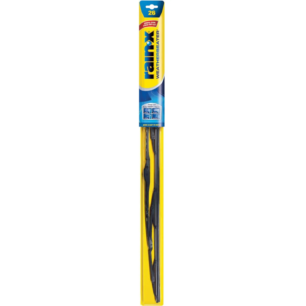 Rain-X RX30226 WeatherBeater Wiper Blades, 26" Windshield Wipers (Pack Of 1), Automotive Replacement Windshield Wiper Blades That Meet Or Exceed OEM Quality And Durability Standards